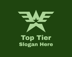 Ranking - Military Star Wings logo design