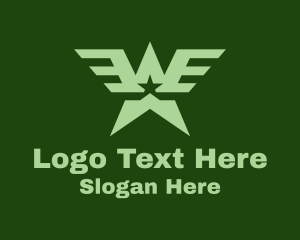 Military - Military Star Wings logo design