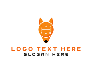 Manual - Gear Shift Fox logo design