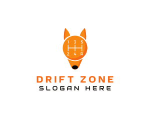 Drift - Gear Shift Fox logo design