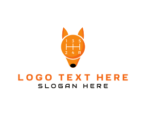 Hound - Gear Shift Fox logo design