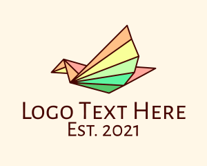 Paper - Colorful Line Art Bird logo design