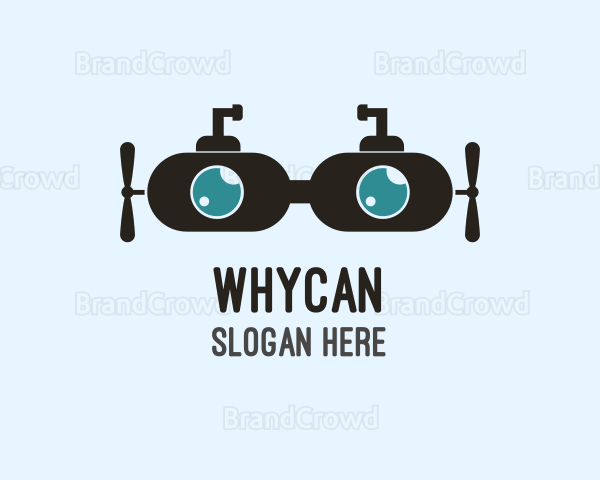 Submarine Diving Goggles Logo