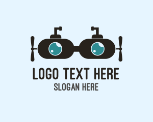 Dive - Submarine Diving Goggles logo design