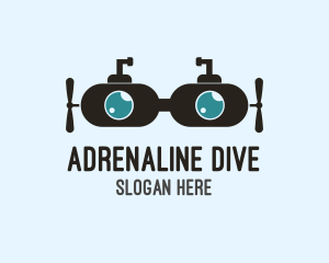 Submarine Diving Goggles  logo design