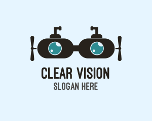 Ophthalmologist - Submarine Diving Goggles logo design