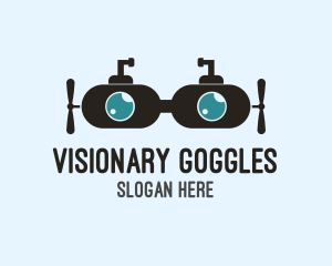 Goggles - Submarine Diving Goggles logo design