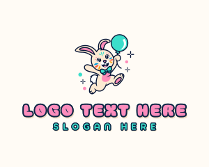 Party Planning - Bunny Balloon Party logo design