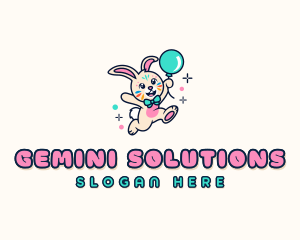 Bunny Balloon Party Logo