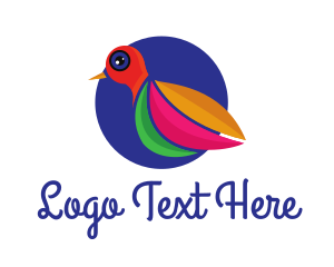 Messenger - Tropical Artistic Bird logo design