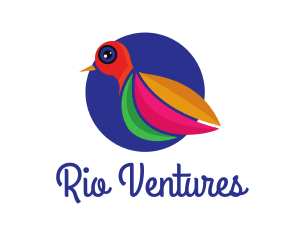 Tropical Artistic Bird logo design