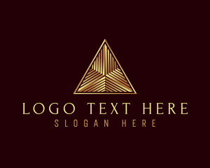 Corporation - Luxury Pyramid Triangle logo design