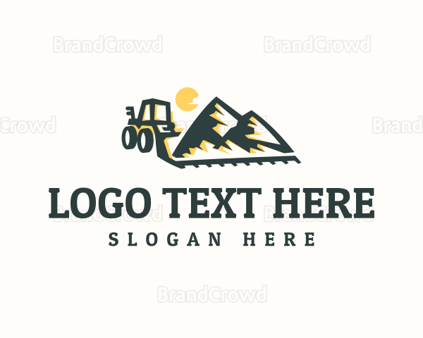 Bulldozer Mountain Mining Logo