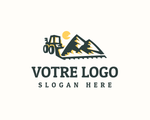 Bulldozer Mountain Mining Logo