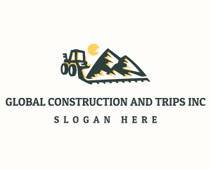 Excavation - Bulldozer Mountain Mining logo design