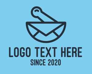 Message - Blue Mixing Bowl Mail logo design