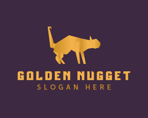 Golden Cat Origami logo design