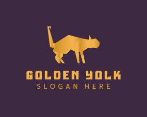 Golden Cat Origami logo design