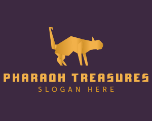 Golden Cat Origami logo design