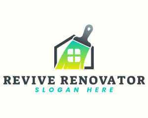 Renovator - Home Improvement Paintbrush logo design