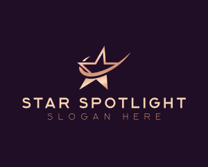 Celestial Star Swoosh logo design