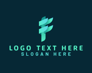 Tech - Generic 3D Letter F logo design
