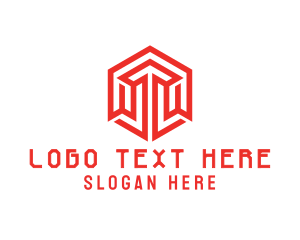 Gamer - Modern Hexagon Cube logo design