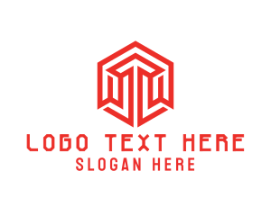 Modern Hexagon Cube Logo