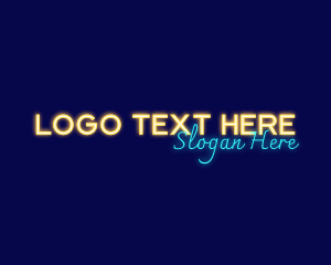 Sign - Neon Light Decoration logo design