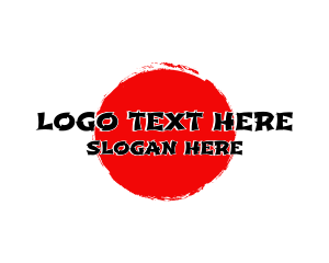 Grunge - Asian Circle Wordmark logo design