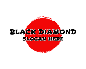 Red Black Asian Circle Wordmark logo design