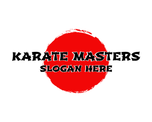 Karate - Asian Circle Wordmark logo design
