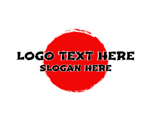 Karate - Asian Circle Wordmark logo design