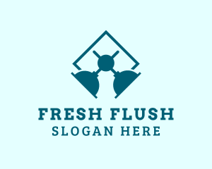 Toilet Plunger Plumbing  logo design