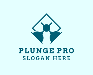 Plunger - Toilet Plunger Plumbing logo design