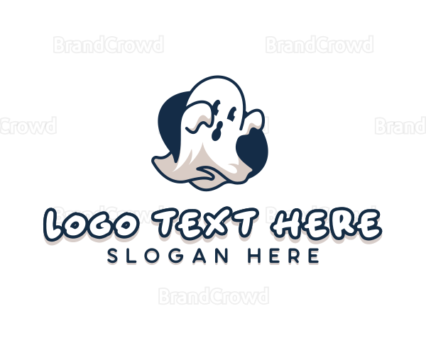 Spooky Haunted Ghost Logo