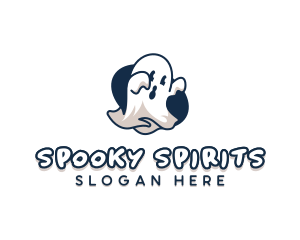 Spooky Haunted Ghost  logo design