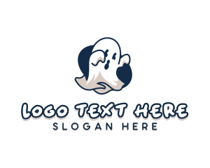 Mascot - Spooky Haunted Ghost logo design