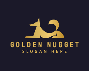 Premium Golden Dog logo design