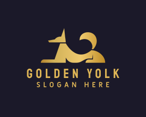 Premium Golden Dog logo design