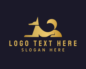 Premium - Premium Golden Dog logo design