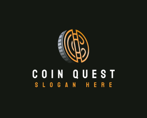 Cryptocurrency Digital Coin logo design