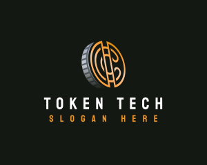 Token - Cryptocurrency Digital Coin logo design