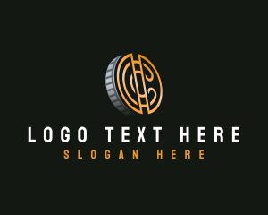 Gold - Cryptocurrency Digital Coin logo design