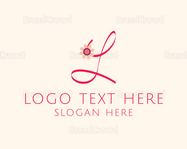 Script Flower Letter L Logo