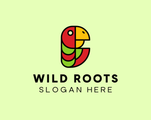 Wild Jungle Parrot logo design