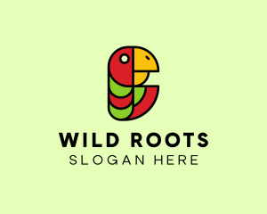 Jungle - Wild Jungle Parrot logo design