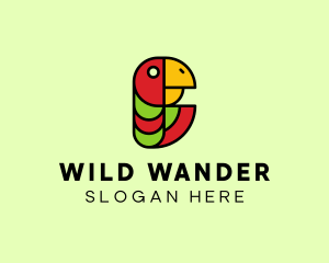 Wild Jungle Parrot logo design