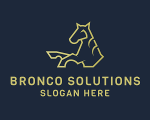 Gold Horse Stable logo design