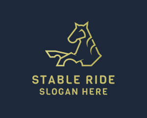 Gold Horse Stable logo design